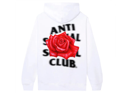 Anti Social Social Club "Roses are Red White Hoodie"